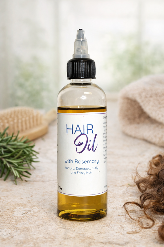 Hair Oil with Rosemary for Dry, Damaged, Curly and Frizzy hair in 100ml bottle